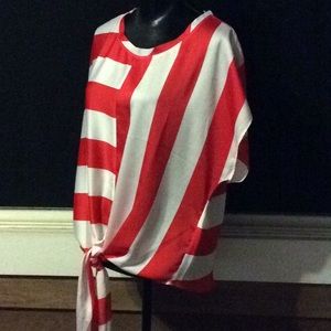 Stunning blouse that says , I'm confident in red!!